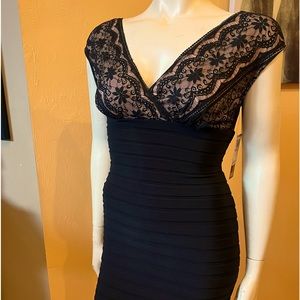 AMAZING NWT Adrianna Papell Black Gorgeous Detail Cocktail Dress Sz 10